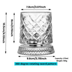 Luxury 360° Spinning Crystal Glass