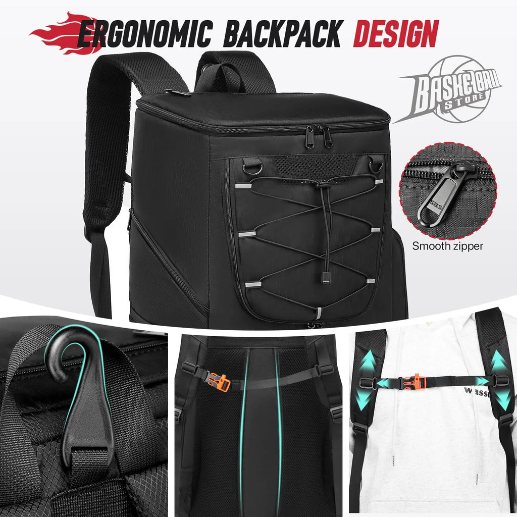 Sport Backpack with Separate Ball Holder & Shoes Compartment