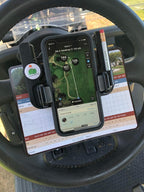 ⛳ Clip-On Phone Holder for Golf Cart Steering Wheel – Quick Install & Firm Grip