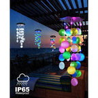 🌈 ✨ Solar-Powered Seashell Wind Chime Light
