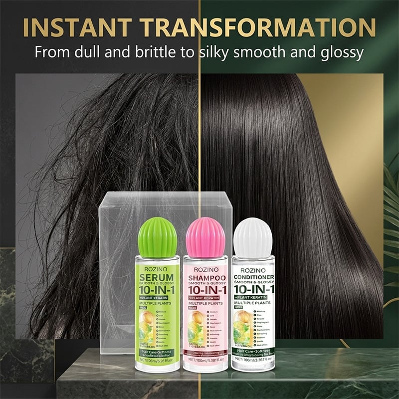 Plant-Based Keratin Shampoo & Conditioner Set