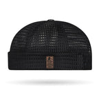 Men’s Breathable Brimless Docker Hat – Lightweight Mesh Skull Cap for Summer Outdoor Wear
