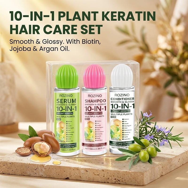 Plant-Based Keratin Shampoo & Conditioner Set