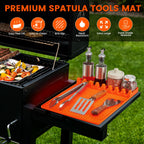 Silicone Grill Side Shelf Mat – Heat Resistant BBQ Tool Organizer