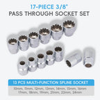 17PCS Pass Through Socket Set