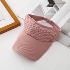 Women's Breathable Knit High Ponytail Sun Visor