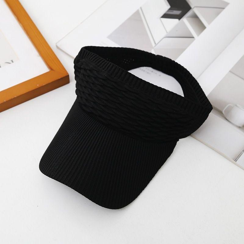 Women's Breathable Knit High Ponytail Sun Visor