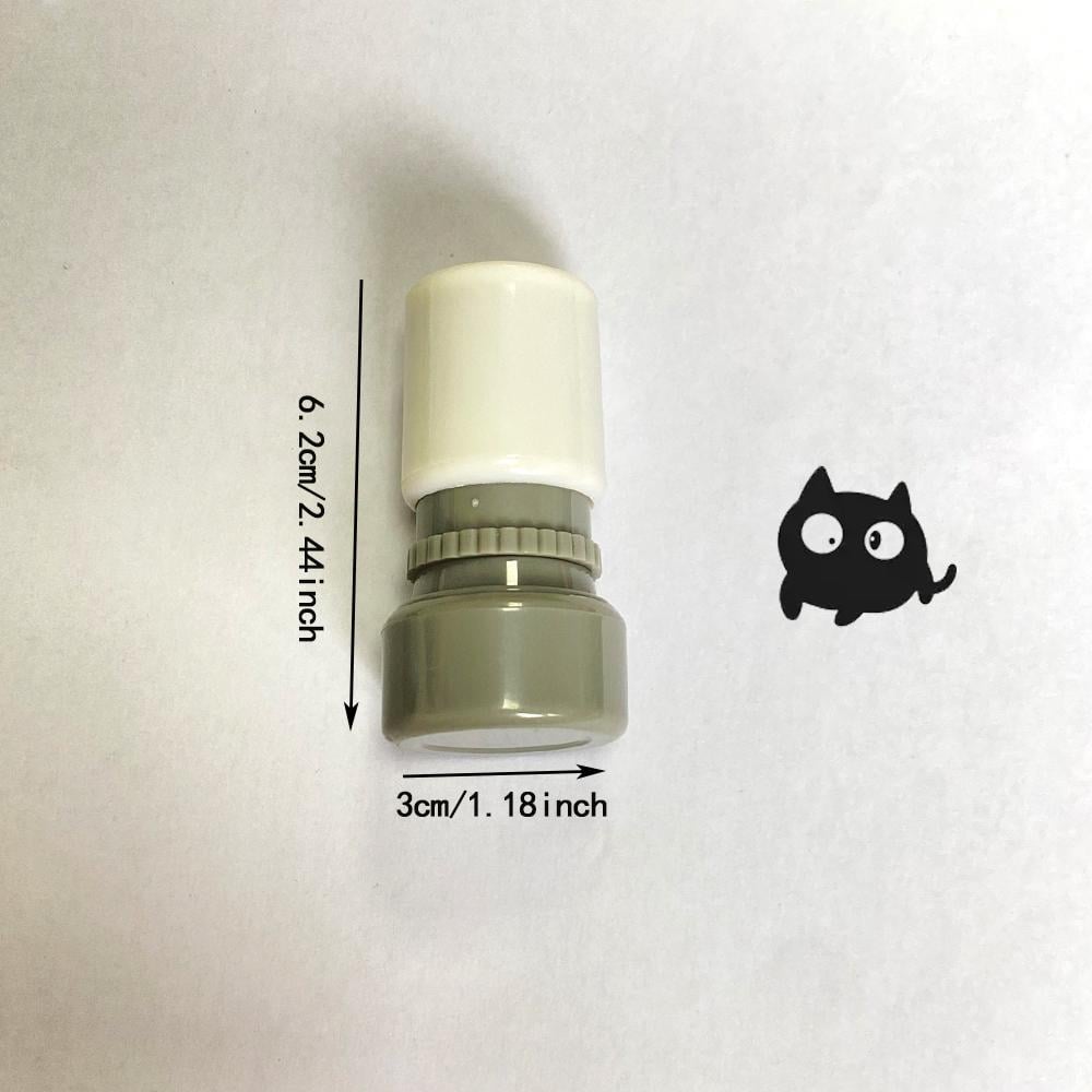 🐱 Cute Kitten Design Round Self-inking Stamp 🐾