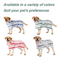 The Ultimate Quick-Dry Dog Bathrobe | Ultra-Absorbent & Stylish Striped Spa Wrap