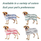 The Ultimate Quick-Dry Dog Bathrobe | Ultra-Absorbent & Stylish Striped Spa Wrap
