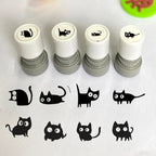 🐱 Cute Kitten Design Round Self-inking Stamp 🐾