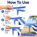 🦖 Dinosaur Shape Beach Towel Clips | Windproof Sand Secure Holder (4 Pcs)