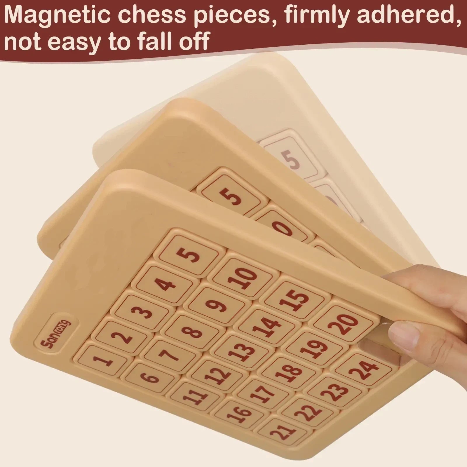 Magnetic Sliding Number Puzzle Game