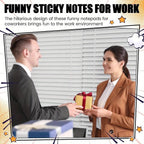 🔥12pcs Funny Office Sticky Notes Set