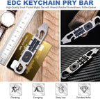 Pocket-Sized Multi-Function Keychain Pry Bar Tool with Wrench