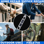 Pocket-Sized Multi-Function Keychain Pry Bar Tool with Wrench