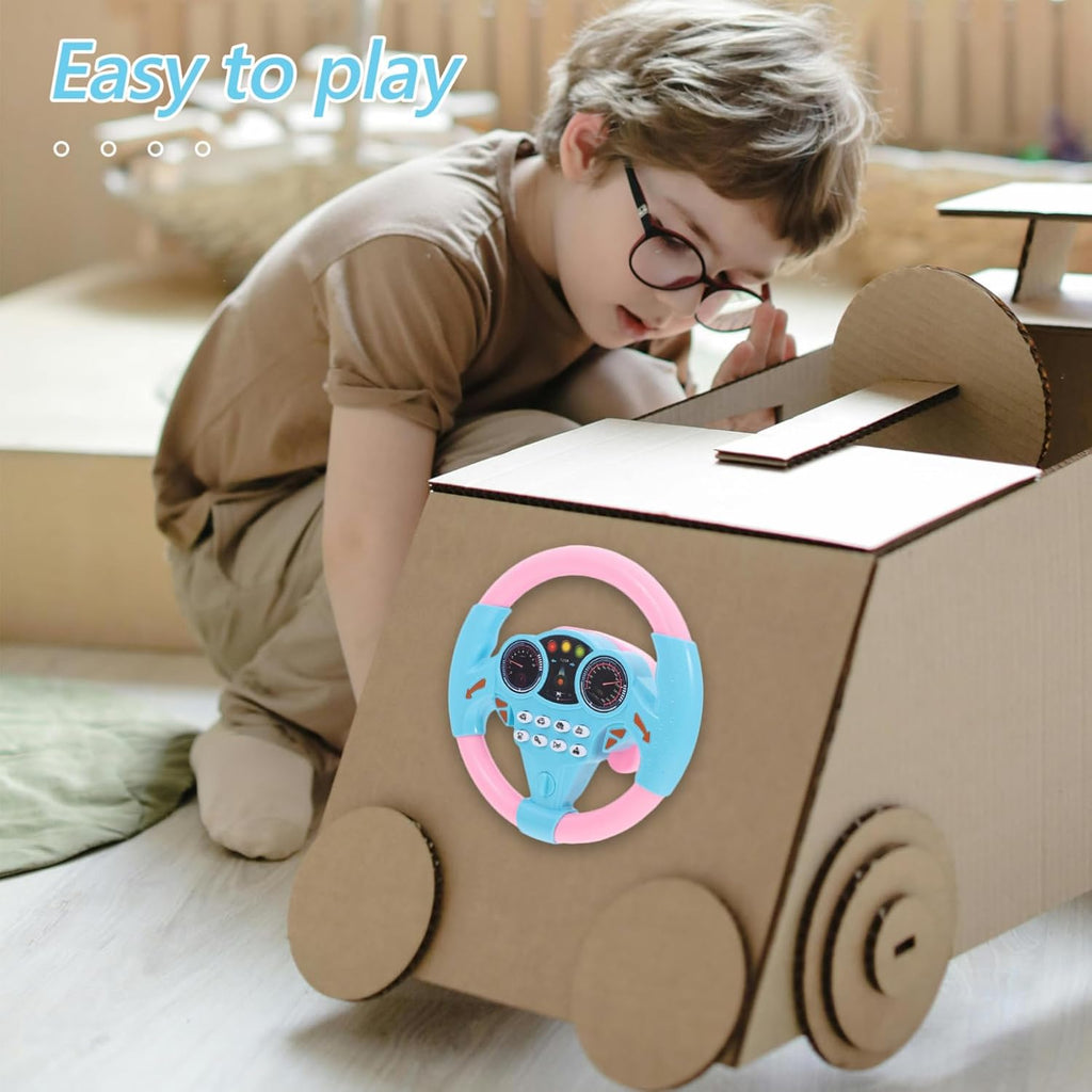 Kids Interactive Steering Wheel Toy with Lights & Sounds