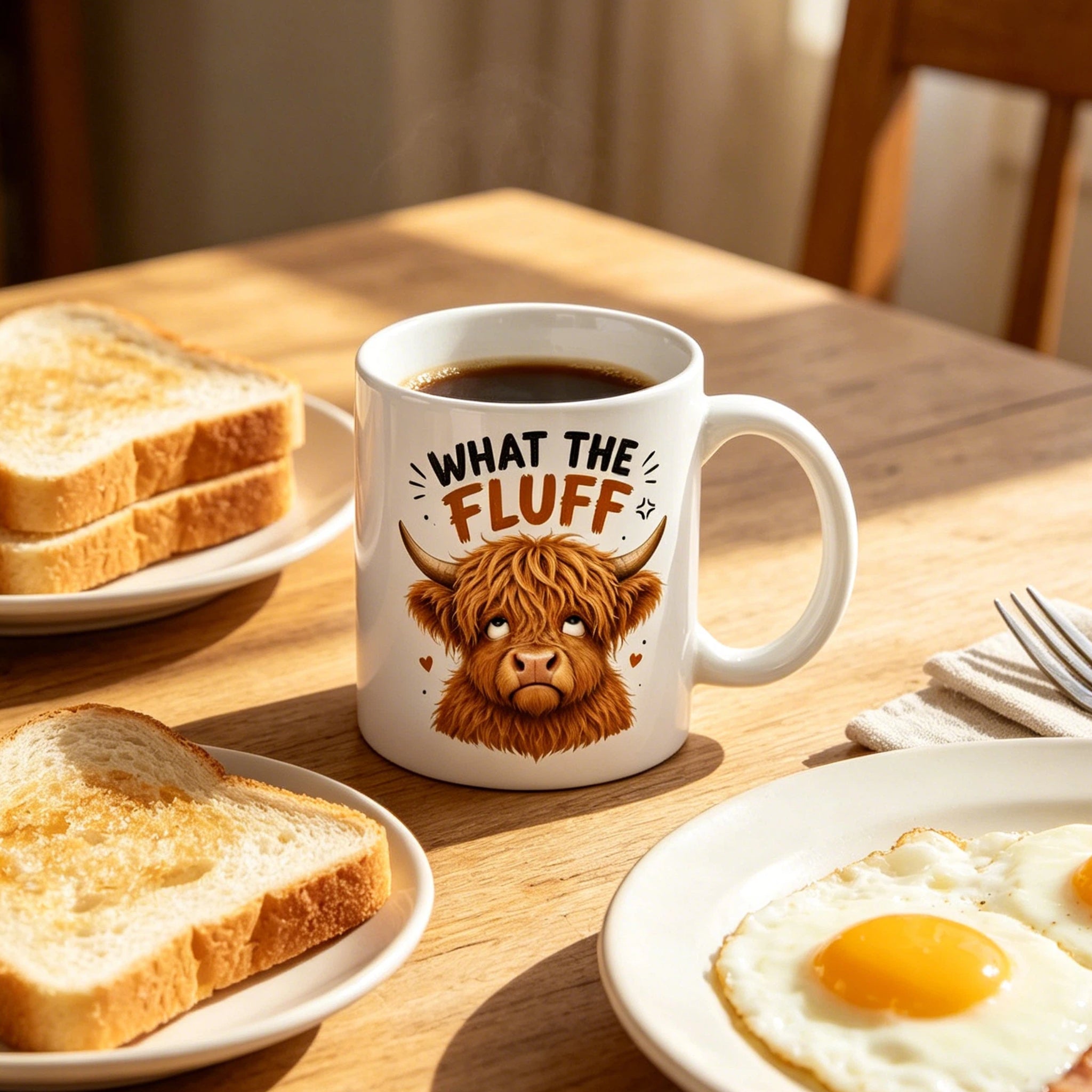 Funny Highland Cow Coffee Mug (11oz)