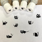 🐱 Cute Kitten Design Round Self-inking Stamp 🐾