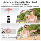 Magnetic Umbrella Phone Stand – Sun Shade & Ring Holder
