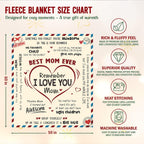 Best Mom Ever - I Love You Mom Throw Blanket (100*70 CM)