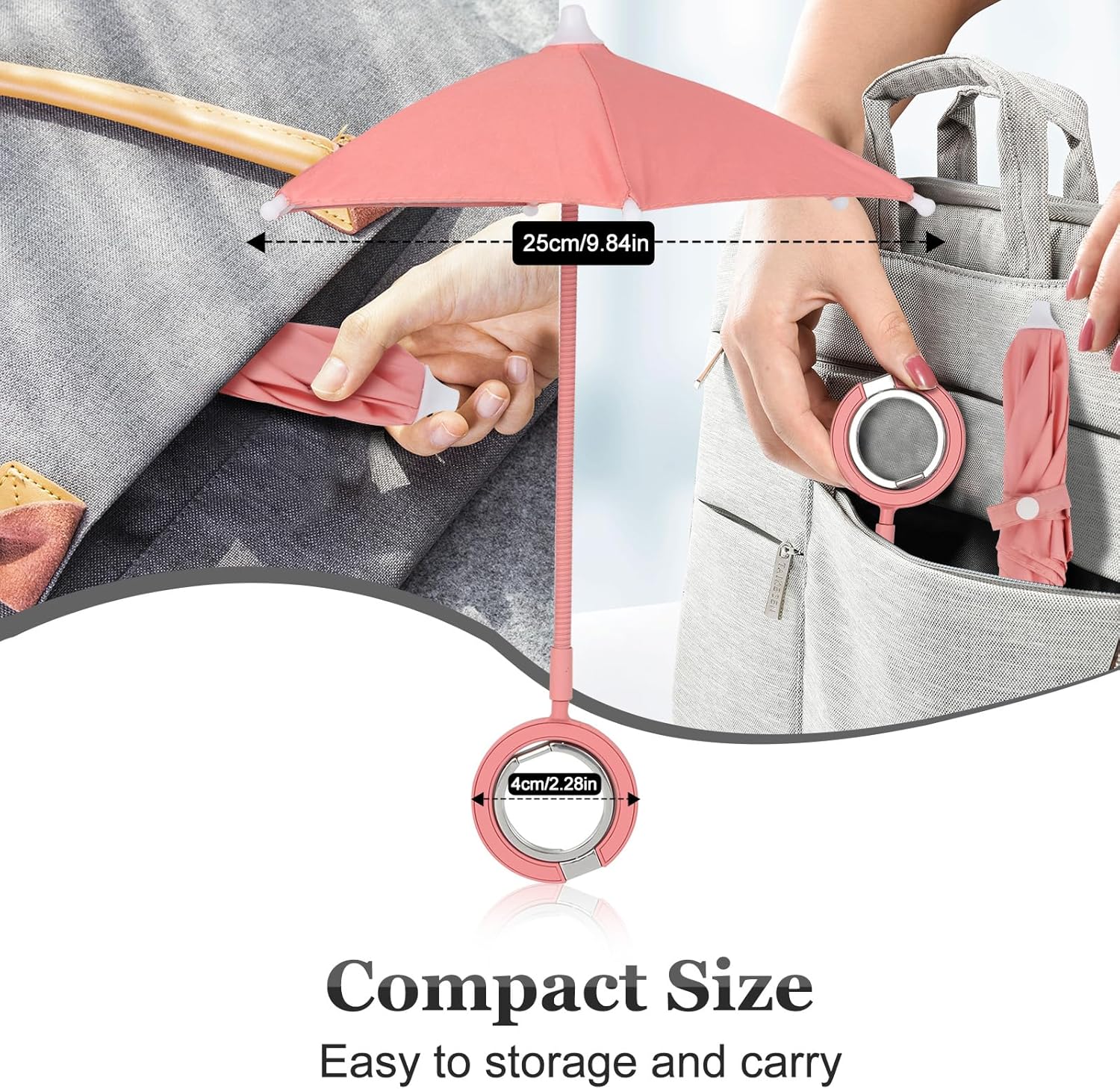 Magnetic Umbrella Phone Stand – Sun Shade & Ring Holder