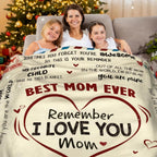 Best Mom Ever - I Love You Mom Throw Blanket (100*70 CM)