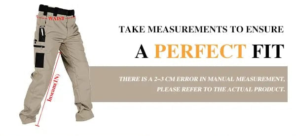 Men's Solid Color Tactical Work Pants