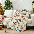 Best Mom Ever - I Love You Mom Throw Blanket (100*70 CM)