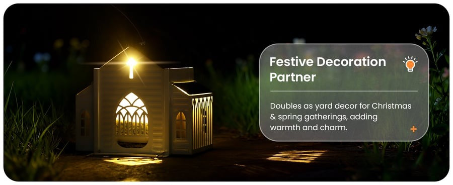 ✝️Church-Shaped Metal Solar Bird Feeder (✨Same as in the video)