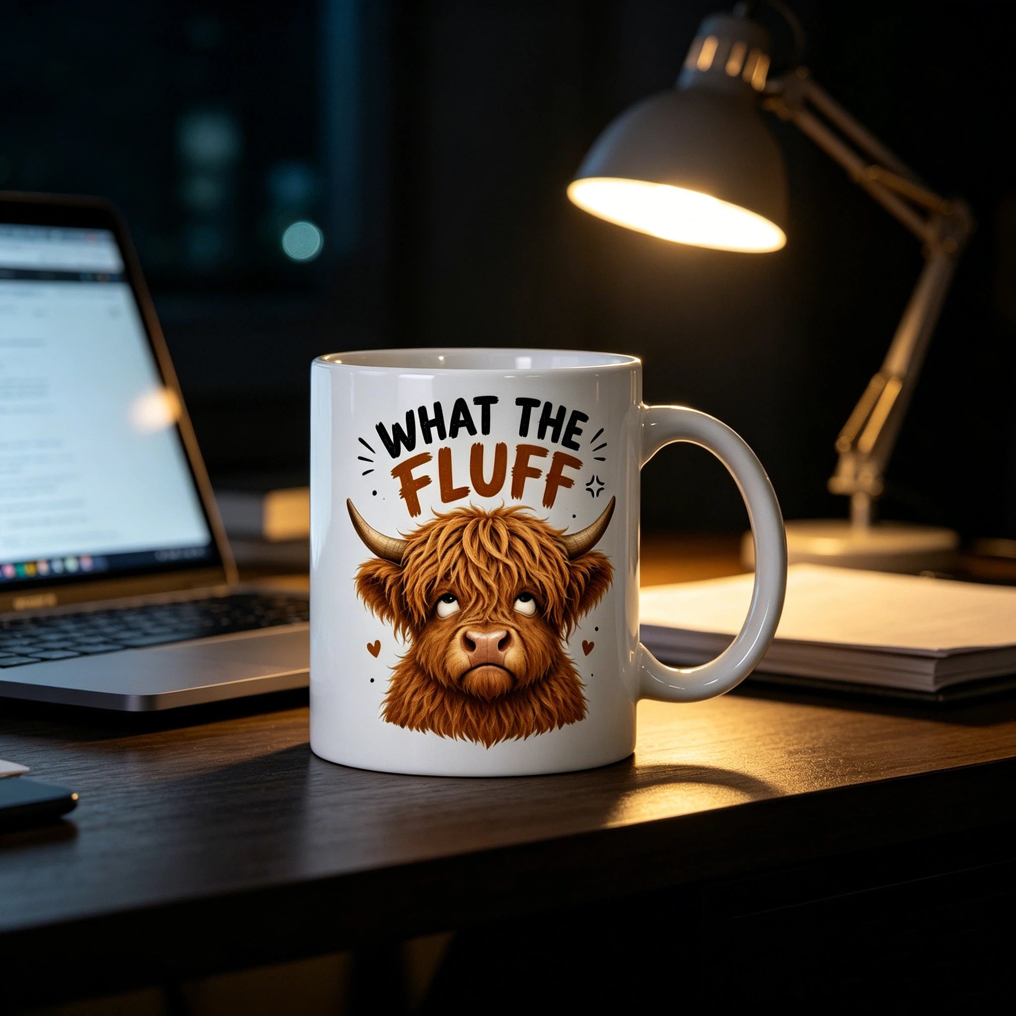 Funny Highland Cow Coffee Mug (11oz)