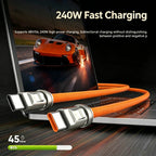 240W USB-C Lanyard Charging Cable – 2-in-1 Phone Strap & Fast Charger