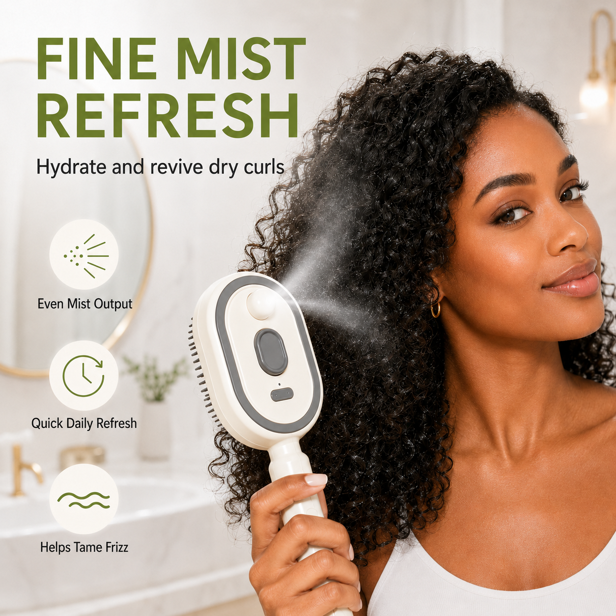 💫SAVE 49% NOW🪮✨Steam Mist Straightening Comb – Easy Salon-Like Hair