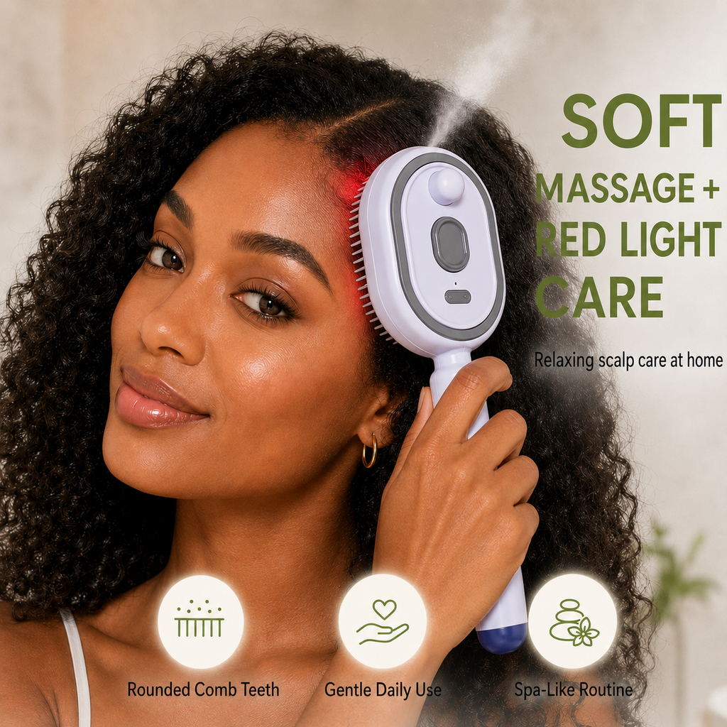 💫SAVE 49% NOW🪮✨Steam Mist Straightening Comb – Easy Salon-Like Hair