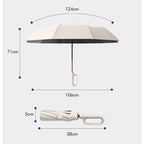 Creative Ring Buckle Windproof Reinforced Umbrella – Automatic Folding Sun & Rain Umbrella