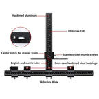 Cabinet Hardware Jig – Handle Template with Engraved Rulers & Self‑Punching Centre