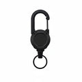 Heavy-Duty Retractable Carabiner Keychain – 64cm Steel Lanyard, 100K Pull Cycles