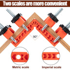 90 Degree Corner Clamp & Positioning Square Set - (3" 4")inch x 8 Right Angle Clamp with 8 Clamp ABS Plastic L-Shaped Tool