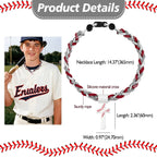 ✝️⚾Triple-Rope Tornado Baseball Necklace – Cross Charm Pendant with "I CAN DO ALL THINGS PHL4:13"