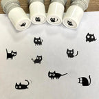🐱 Cute Kitten Design Round Self-inking Stamp 🐾