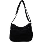 Multi-Pocket Canvas Crossbody Bag for Daily Travel