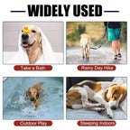 The Ultimate Quick-Dry Dog Bathrobe | Ultra-Absorbent & Stylish Striped Spa Wrap