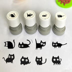 🐱 Cute Kitten Design Round Self-inking Stamp 🐾