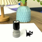 🐱 Cute Kitten Design Round Self-inking Stamp 🐾