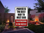 Funny "No Trespassing" Metal Warning Sign