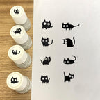 🐱 Cute Kitten Design Round Self-inking Stamp 🐾