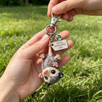 🐭A Little Opossum for You - "Still Hanging On" Keychain & Sentiment Card Set💕