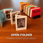 Folding Photo Album – Desktop Instant Photo Display with Blank Cover