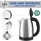 ⚡Large Capacity Electric Tea Kettle with All-Steel Interior