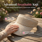 Women's Breathable Knit High Ponytail Sun Visor